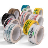 Paketband PVC 50 mm braun 1-farbig bedruckt
