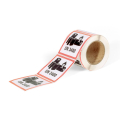 Abgerollte Rolle mit Un-Aufdruck