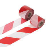 Absperrband 75 mm 500 lfm rot-wei�