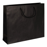 Papier-Tragetasche mit Kordel 540 x 140 x 445 mm schwarz