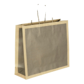 Papier-Tragetasche mit Kordel 320 x 100 x 270 mm grau