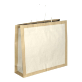 Papier-Tragetasche mit Kordel 420 x 130 x 370 mm elfenbein