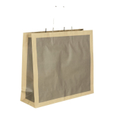 Papier-Tragetasche mit Kordel 420 x 130 x 370 mm grau