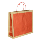 Papier-Tragetasche mit Kordel 420 x 130 x 370 mm rot