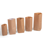 Kraftpapier-Beutel 140 x 220 mm 2-lagig mit Kreuzboden