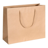 Papier-Tragetasche mit Kordel 350 + 130 x 310 mm natura