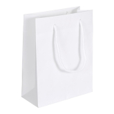 Papier-Tragetasche mit Kordel 220 x 100 x 275 mm blanko