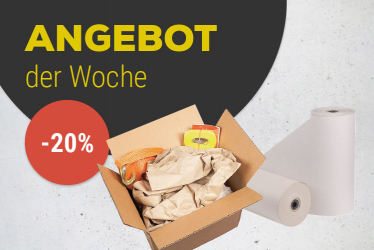 Angebot der Woche: 20% Rabatt auf Schrenzpapier auf der Roll...