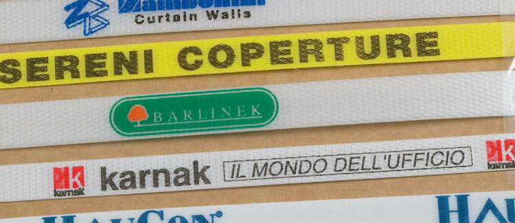 Bedruckte Umreifungsbänder mit Logo