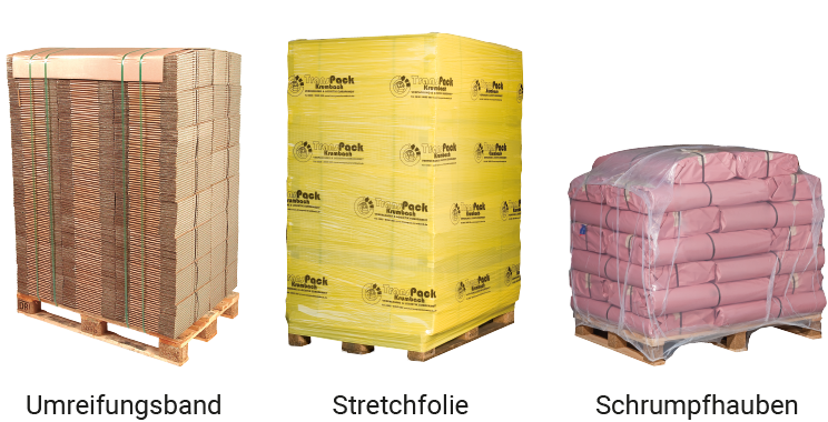 Palettensicherung Umreifen, Stretchen und Schrumpfen