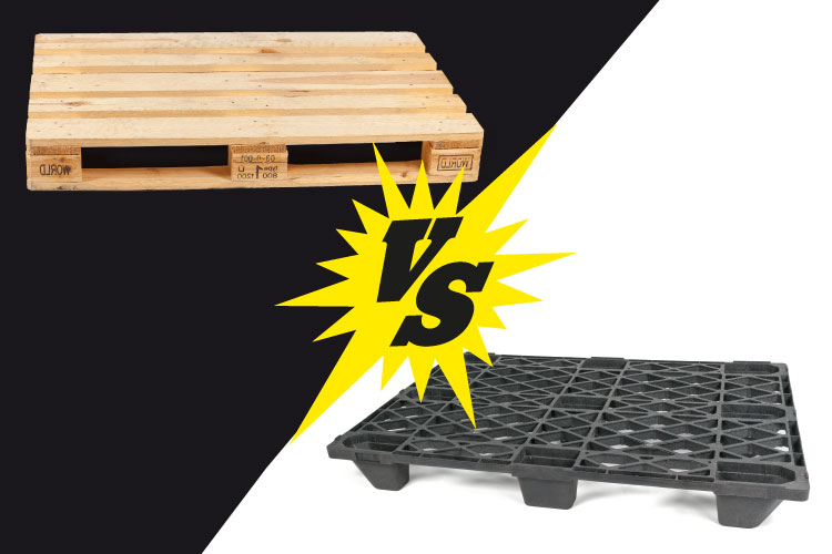 Showdown: Kunststoffpalette vs. Holzpalette