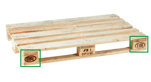 EPAL-Zeichen auf Palette